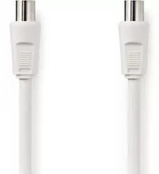 Cablu antena coaxial tata-tata 10m alb Nedis 