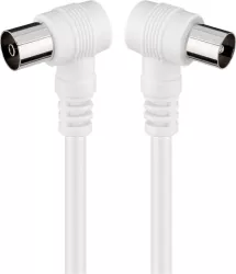Cablu coaxial 90 grade la coaxial 90 grade 10m dublu ecranat Goobay 