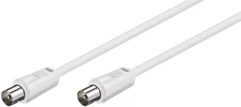 Cablu COAXIAL TV antena 5m tata-tata 75 ohm 70DB Dublu ecranat CCS alb 68149 Goobay 