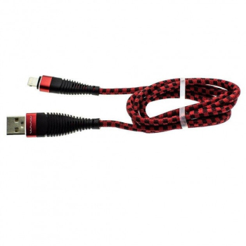 Cablu Date/Incarcare 3A Lightning 1 m X119 Blister Rosu/Negru 