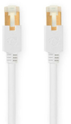 Cablu de retea CAT6 - Mufa RJ45 - Mufa RJ45 - S/FTP - 1.00 m - Rotund - LSZH - Alb - Cutie fereastra 