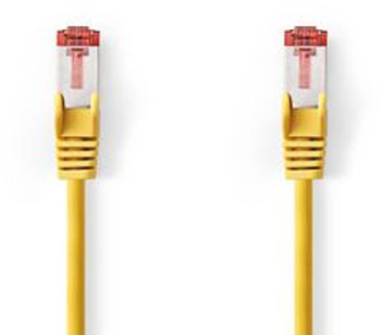 Cablu de retea CAT6 - Mufa RJ45 - Mufa RJ45 - S/FTP - 15.0 m - Rotund - LSZH - Galben - Punga de plastic 