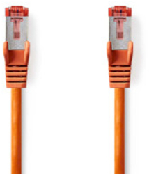 Cablu de retea CAT6 - Mufa RJ45 - Mufa RJ45 - S/FTP - 2.00 m - Rotund - LSZH - Portocaliu - Punga de plastic 