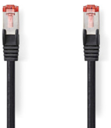 Cablu de retea CAT6 - Mufa RJ45 - Mufa RJ45 - S/FTP - 30.0 m - Rotund - LSZH - Negru - Punga de plastic 