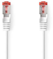 Cablu de retea CAT6 - Mufa RJ45 - Mufa RJ45 - S/FTP - 5.00 m - Rotund - LSZH - Alb - Plic 