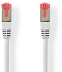 Cablu de retea CAT6 - Mufa RJ45 - Mufa RJ45 - S/FTP - 7.50 m - Rotund - PVC - Alb - Fila hartie 