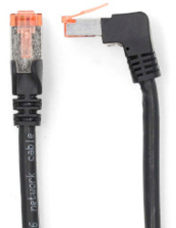 Cablu de retea CAT6 - Mufa RJ45 - Mufa RJ45 - SF/UTP - 1.00 m - Rotund - LSZH - Negru - Plic 