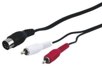 Cablu DIN 5 pini la 2x RCA 1.5m Goobay 