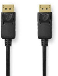Cablu DisplayPort - Mufa DisplayPort - Mufa DisplayPort - 8K60Hz - Nichelat - 3 00 m - Rotund - PVC - Negru - Cutie 