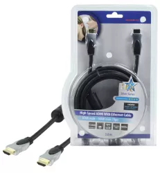 Cablu HDMI tata - HDMI tata High Speed cu Ethernet 3m HQ 