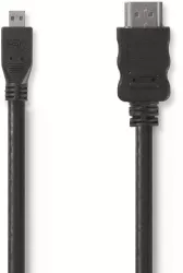 Cablu HDMI tata - micro HDMI 4K cu Ethernet 1.5m negru Nedis 