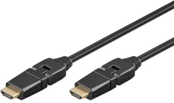 Cablu HDMI V1.4 rotatie 360 grade 1.5m Ethernet 3D 4K Ultra HD 2160p 30Hz Goobay 
