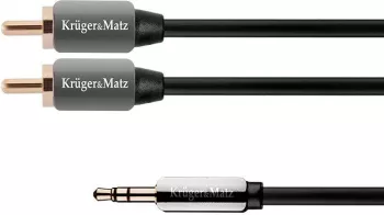 Cablu Jack 3.5 mm la 2x RCA 1m Profesional Kruger&Matz