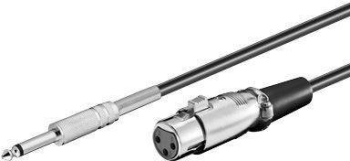 Cablu Jack 6.35 mm mono la XLR mama 6m Goobay 