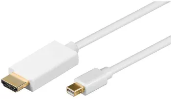Cablu mini DisplayPort v1.2 la Hdmi 2m 4K Ultra HD alb Goobay 