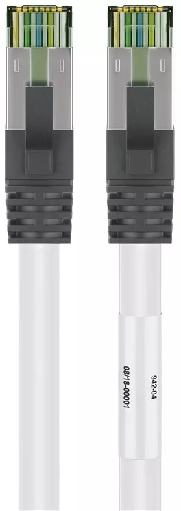 Cablu patchcord Cat8.1 SFTP 2m alb PiMF 2000MHz RJ45 cupru Goobay 