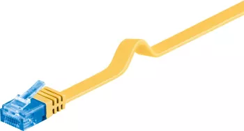 Cablu plat Cat6A UTP 2m 500MHz RJ45 cupru galben Goobay 