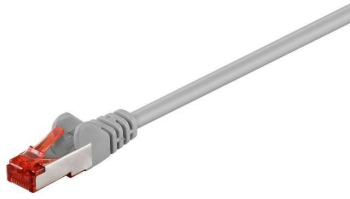Cablu retea CAT6e PiMF SFTP 3m 2x RJ45 cupru ecranat gri Goobay 