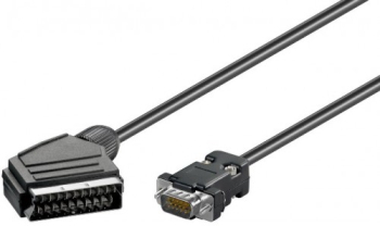 Cablu Scart la VGA 2m tata-tata Goobay 
