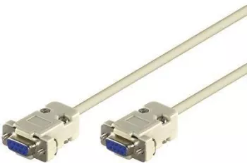 Cablu serial RS232 DB9 mama la DB9 mama 2m Goobay 