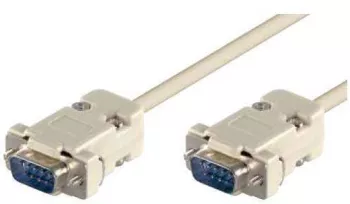 Cablu serial RS232 DB9 tata la DB9 tata 2m Goobay 