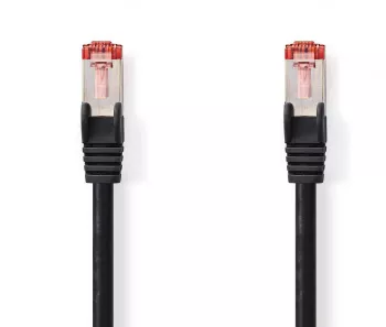 Cablu SFTP Cat6 30m negru RJ45 tata - RJ45 tata Nedis 