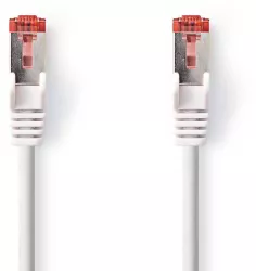 Cablu SFTP CAT6 7.5m RJ45 tata - RJ45 tata alb Nedis 