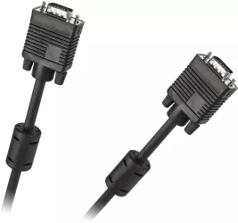 Cablu SVGA tata-tata 1.5m dublu ecranat cu ferita negru Cabletech 