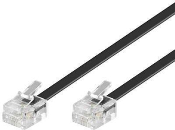 Cablu telefon 10m RJ11 6P4C negru Goobay 