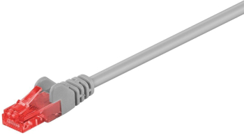 Cablu UTP CAT6 mufat 25m patch cord gri Goobay 