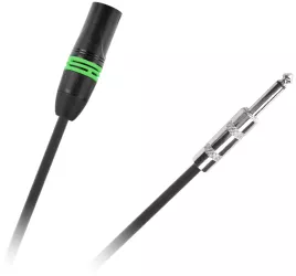 Cablu XLR 3 pini tata - JACK 6.35 mm MONO tata 3m negru BST PRO