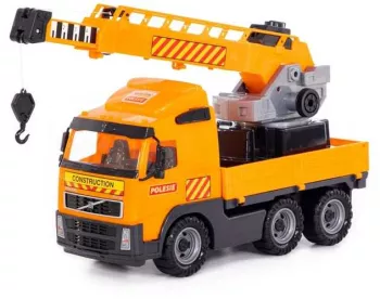 Camion cu macara - Volvo PowerTruck 72x19x32 cm Wader 