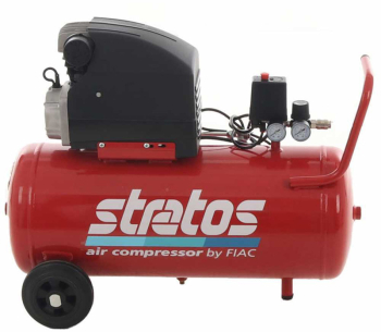 Compresor cu piston FIAC tip STRATOS 50 alimentare 220V rezervor 50l debit 170l/min 8 bar ungere cu ulei 