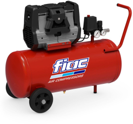 Compresor cu piston FIAC tip SUPERSILENT50-XS228 alimentare 220V rezervor 50l debit 195l/min 9 bar autolubrefiat 