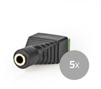 Conector de securitate CCTV - Bloc terminal 3 - Mufa jack 3.5mm - Priza - Negru / Verde 