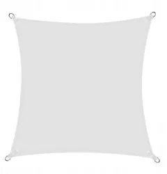 Copertina parasolar patrata inele metalice gri deschis 5x5 m Springos 