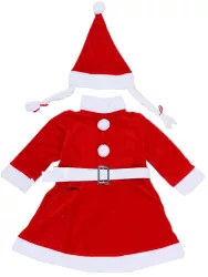Costum Craciunita Flippy® Fata 1-3 ani 3 piese Catifea 