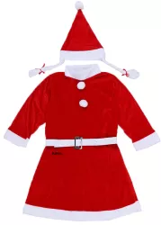 Costum Craciunita Flippy® Fata 10-12 ani 3 piese Catifea 