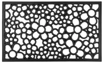 Covoras intrare cauciuc 45x75 cm model floral 