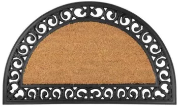 Covoras intrare semirotund guma 75x45 cm Ornament 