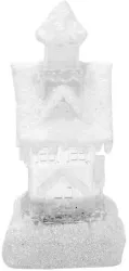 Decoratiune  Craciun PE casa cu sclipici LED 2xAA 9.5x9.5x25.5 cm 