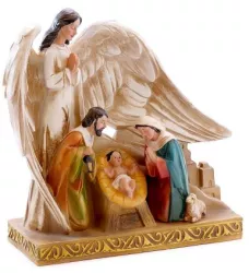 Decoratiune Craciun polirasina Nasterea lui Iisus inger 21.5 cm Magic Home