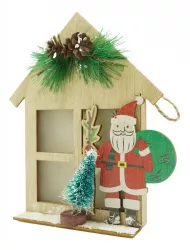 Decoratiune luminoasa Flippy Mos Craciun maro lungime 13 cm latime 5 cm inaltime 17 cm lemn interior/exterior 