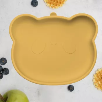 Farfurie din silicon cu ventuza appekids the little bear - honey 