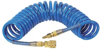 Furtun aer/presiune spirala 10x15 mm PU albastru 12 bar 15 m NEO 