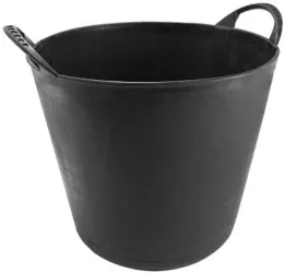 Galeata pentru constructii rotunda flexibila neagra 55 L Artool 