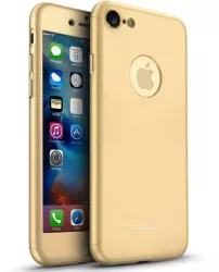 Husa Apple iPhone 7 Premium Full Cover 360 Auriu + Folie Cadou 