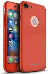 Husa Apple iPhone 8 Plus IPAKY Full Cover 360 Rosu + Folie Cadou 