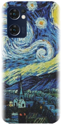 Husa din silicon compatibila cu Oppo Find X5 - model The Starry Night 