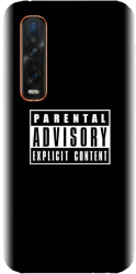Husa din silicon compatibila cu Oppo Finx X2 Pro - model Parental Advisory 